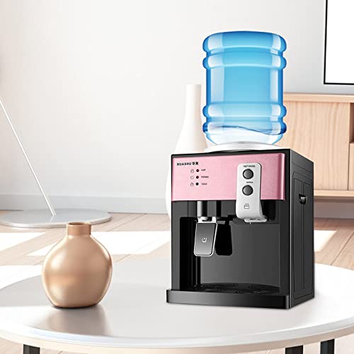 Countertop Hot And Cold Water Cooler Dispense,75W-550W Electric Small Cooler Dispenser,5 Gallon Freestanding Top Loading Desktop Water Dispenser For Home Office Coffee Tea Bar Dorm,Rose Gold #TOP4
