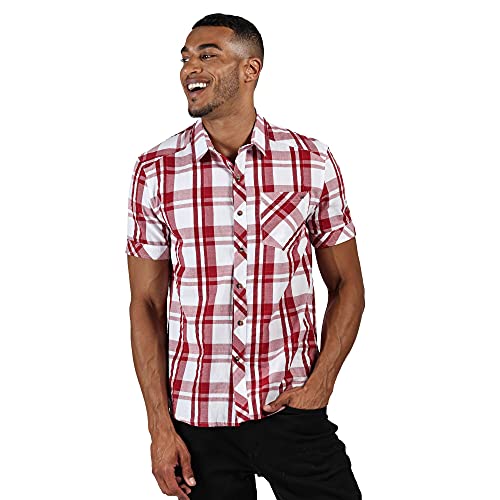 Preisvergleich Produktbild Regatta Herren Deakin Iii Kurzarm-Shirt, Wh / Delrd / Chk, XX-Large
