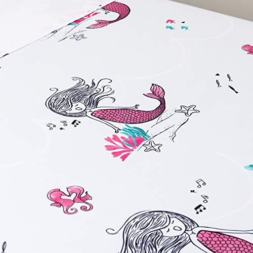 Jumpoff Jo – Twin Sheet Set (3 Pcs) – 1 Fitted Sheet, 1 Flat Sheet, & 1 Pillow Case – Hypoallergenic, Breathable, Microfiber Kids Bedding – Moonlight Mermaid #TOP3