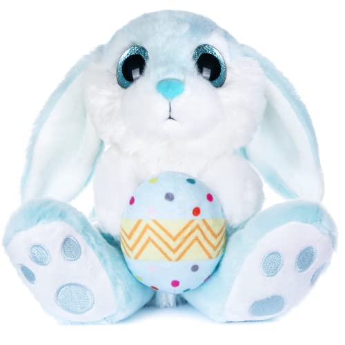 My Oli 8.5" Plush Bunny Stuffed Animal Rabbit With Egg Floppy Ear Sitting Bunny Plush Rabbit Bedtime Friend Gifts For Kids Girls Babies Boys, Blue #TOP17