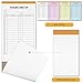 IOYSUT Softball/Baseball Lineup Cards,Team Sports Roster,180 Sets,16 Player Baseball Sheets,4 Part Carbonless,4.5 x 8in