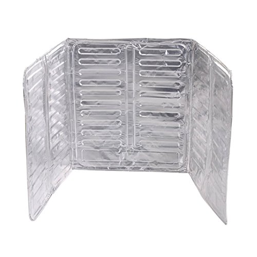 OUNONA Splash Guard Aluminum Foil Gas Stove Shield Oil Splatter Screen Kitchen Tool