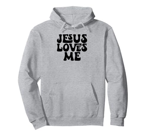 Jesus Loves Me Retro Vintage Groovy Style Hombres Mujeres Sudadera con Capucha