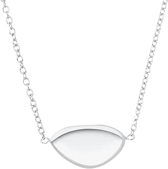 S.Oliver Collana Donna Acciaio Inox – 60+5 Cm Regolabile, Con Ciondoli Ovali Personalizzabili, Colore Argento