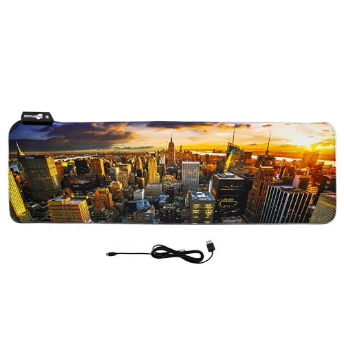 Tapis de souris RGB 800x300mm avec hub USB intégré pour illuminer votre bureau