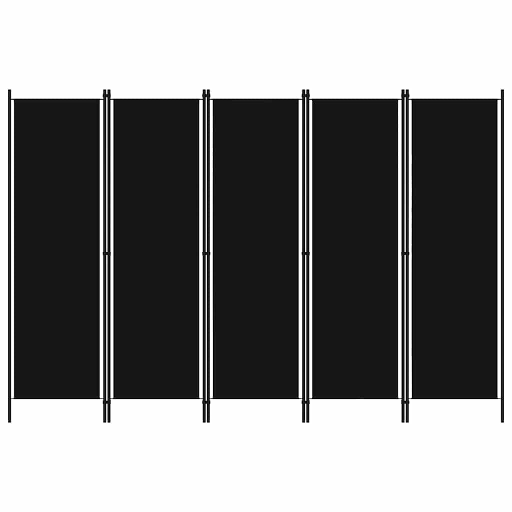 Divisorio da 5 pezzi, 250 x 180 cm, autoportante, pieghevole, con tessuto, per soggiorno, camera da letto, ufficio, balcone, giardino, privacy
