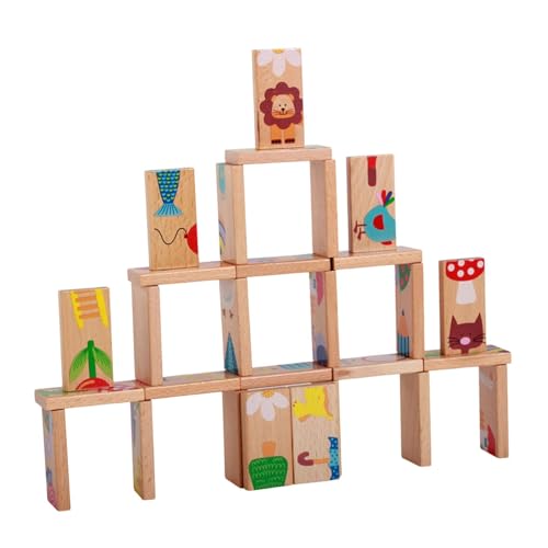 Colaxi 28 piezas Juego de Domino Animal para Niños miniatura 1