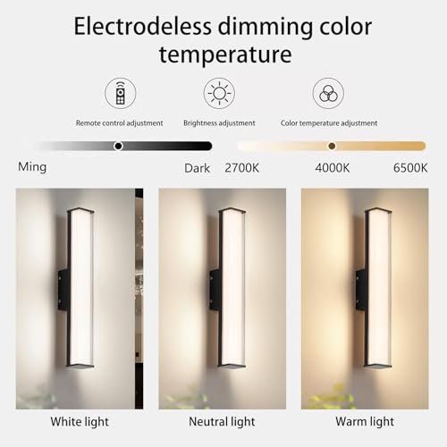 Applique murale extérieur LED dimmable 60cm IP65 avec télécommande