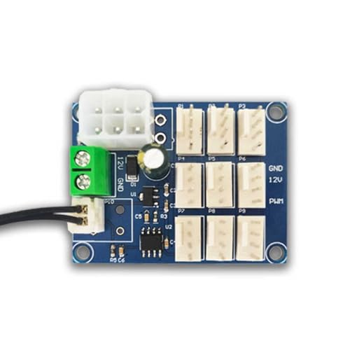 9-Channel PWM Speed Controller For PC Cooling Fans, with NTC Temp Sensor - DC12V Multi-Fan Governor for CPU/GPU Cooling Systems