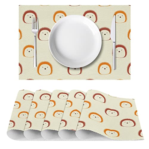 Set de table hérisson antidérapant pour table salle à manger résistant chaleur x6 - 3