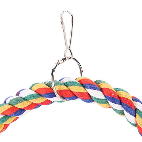 YOUTHINK Ringos Coloridos de Escalada Birdsperch Data de Algodão Torta de Corda para Pássaros Pequen