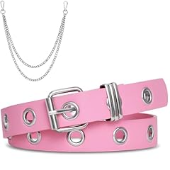 Pink Single Grommet(with Silver Chain)