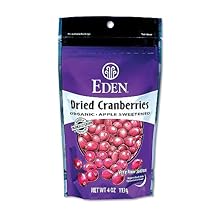 Eden Organic Dried Cranberries, Sweetened with Apple Juice, 4 oz