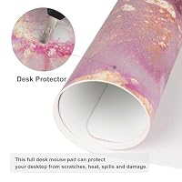 QiyI PU Leather Large Mouse Pad, Office Decor, 31.5" x 15.7", Rose Gold — image 5