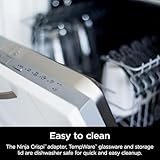 Ninja FN090 Crispi 3-in-1 4QT Portable Cooking System with TempWare Container, 1500W, Recrisp, Air Fry, & Max Crisp, Easy Storage, Crisper Plate, Lid, Cook, Serve & Store, White (Renewed)