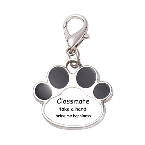 DIYthinker?Classmate Take A Hand Bring Me Happiness Pet Tag Keychain Dog Cat ID