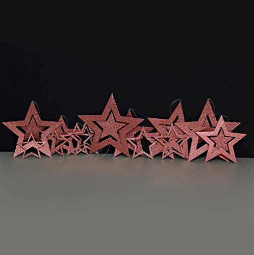 Decor365 Glitter Rose Gold Star Garland Twinkle Little Star Party Decoration Hanging Decor Backdrop Banner Streamer For Birthday/Bday/Baby Shower/Bachelorette/Wedding/Christmas/Engagement/Graduation #TOP3