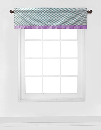 Bacati - Paisley Floral Window Treatments Sold Individually (Lilac/Purple/Aqua Window Valance)