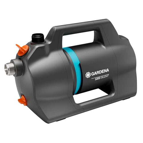 Gardena Gartenpumpe 5200 Silent Pumpen: 26{ea6c8a4951087b0383527133b307dda08eec6dab2e217c304edeb95ba3c794ed} mehr Wasserdurchfluss bei gleichem Energieverbrauch im Vergleich zum Vorgänger-Modell*, Leise im Betrieb (09084-20)