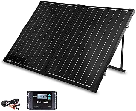 Renogy Panel portátil de 100 W y 12 V con controlador de cargador...