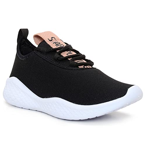 Tênis Infantil Feminino Masculino Meninas Meninos BF Shoes (Preto/Rose, br_footwear_size_system, lit