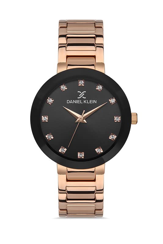 Daniel Klein Premium Women Gun Black - Sunray Dial with Stone Analogue Watch - DK.1.13335-6 (B0BZKHVZ6N) Amazon Price History, Amazon Price Tracker