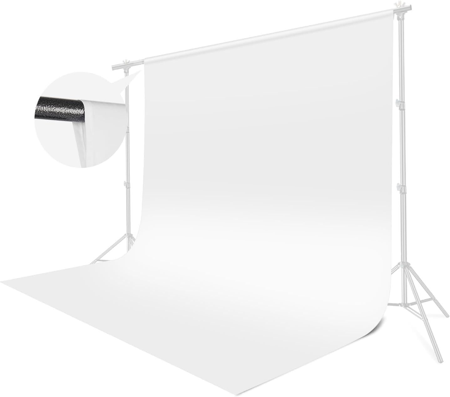 Homodoskey 2M*3M/2.8M*3M Adjustable Photoshoot - Photo Backdrop Stand for Parties - Includes Travel Bag, Sand Bags, Clamps, Photo Black White Green Backdrop 2M*3M for Photoshoot (White Backdrop)