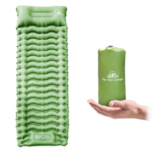 The One Camper IColchoneta Camping Autoinflable, Esterilla Camping Ultraligera Nylon 70D TPU, Colchoneta Hinchable Duradera, Colchonetas para Dormir, Colchoneta Compacta Autohinchable