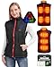 CYCYHEAT Beheizbare Weste Damen mit Powerbank 12000mAh 7,4V - Leichte Heizweste Jacke, Mantel mit Akku, Beheizte Kleidung, 4-in-1-Smart-Controller Geeignet Zum Radfahren, Outdoor-Arbeit