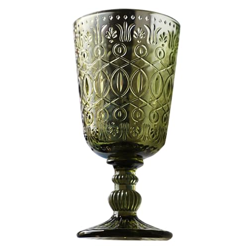FUNOMOCYA Calice Da Vino Europeo in Con Rilievo Vintage Coppa Delicata Multiuso Per Casa e Festa Bicchiere Elegante Per Sangria Spumante e Bibite Decorazione Raffinata e Regalo