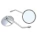 MMG Adjustable Mirror Set, 8mm RH/RH Thread, Chrome Round Shape, Motorcycle Scooter (0514)