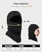 Aegend Balaclava Face Mask for Kids Age 5-12, Windproof Ski Face Neck Warmer for Cold Weather Winter Outdoor Sports Skiing Running Cycling, 1 Piece, Black