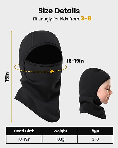 Aegend Balaclava Face Mask for Kids Age 5-12, Windproof Ski Face Neck Warmer for Cold Weather Winter Outdoor Sports4