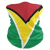 YQLROO Guyana Flag Bandana Seamless Neck Gaiter Headwrap Balaclava Headband Headwear for Men and Women