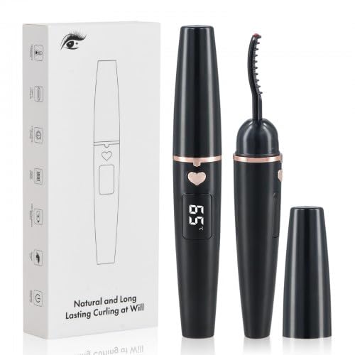 Recourbe Cils Chauffant, Eyelash Curler Portable Chauffage Rapide Recourbe-cils Électrique avec 4 Réglages de Température...