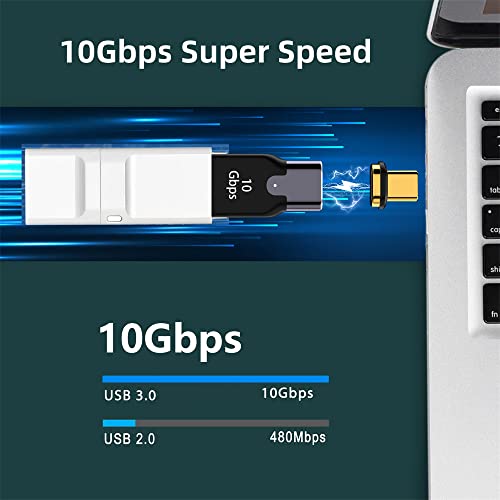 Cable OTG magnético tipo C USB 3.0 conector recto datos para móvil 2