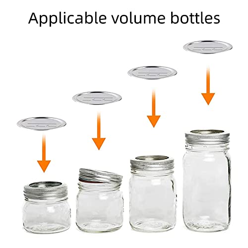 Fgsaeor Canning Lids And Canning Rings (52-Count), Regular Mouth Mason Jar Lids And Band For Ball And Kerr Jars, Split-Type Metal Canning Jar Lids With Silicone Seals For Canning #TOP7