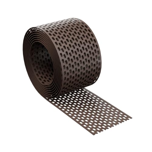 5m Traufgitter Eurovent® Lüftungsband Lüftungsgitter Vogelschutzgitter Sperling RAL8019 Dunkelbraun (Breite: 100mm)