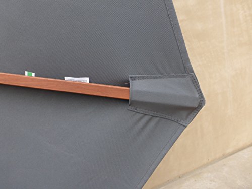 Formosa Covers 9Ft Umbrella Replacement Canopy 8 Ribs In Charcoal Grey (Canopy Only) #TOP7