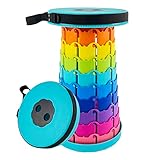 Lightweight Folding Stool Upgraded Collapsible Chair, Retractable Stool with Load Capacity 400lbs, Portable Telescopic Chair for Fishing Hiking Camping Travel and BBQ