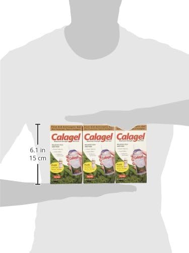 Calagel Maximum Strength Anti-Itch Gel, With Free 2-Ounce Tecnu Outdoor Skin Cleanser, 6-Ounce, (Pack of 3)