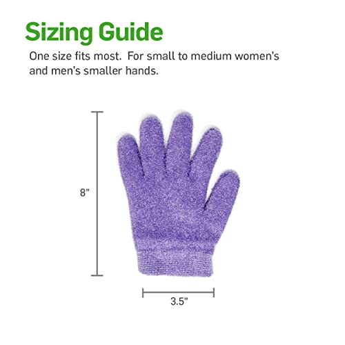 Product Image NatraCure Moisturizing Gel Gloves - (for Dry, Cracked Skin, Aging Hands, Cuticles, Eczema, After Hand Washing, Instead of Overnight Sleeping Gloves, Lotion, Cream) - Color: Lavender