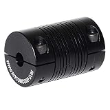 Rocom Couplings Corp 1/4 inch bore by 1/4 inch bore Flexible Shaft Beam Coupling, 35 lb-in Static To