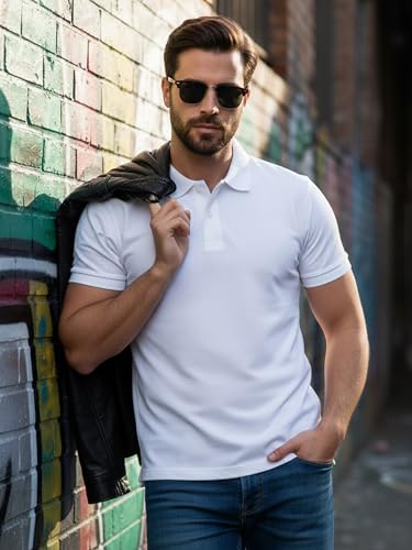 Image of XENOVAURBAN Cotton Polo t Shirt for Man | Regular Fit Solid Color Classic Cotton Polo T-Shirt with Collar for Men