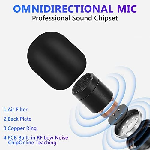 Wireless Lavalier Microphone for iPhone iPad, Plug-Play & Noise Reduction Auto-Sync Wireless Microphone for Recording, YouTube Video, Live Stream, Vlog, Interview (NO APP or Bluetooth Needed)