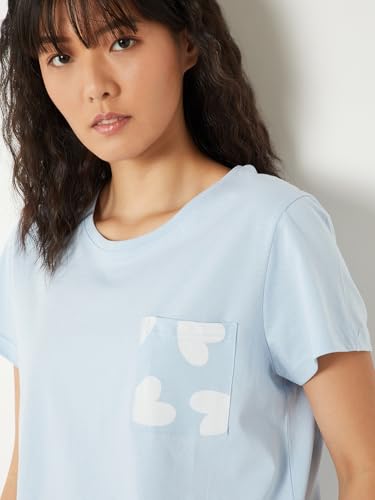 Image of Max Women's Printed Round Neck Half Sleeve Cotton Pyjama Set