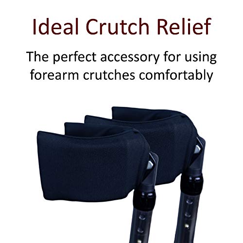 Crutcheze Forearm Crutch Pads - Covers for Arm Cuffs USA Made - Breathable, Ultimate Cushion, Moisture Wicking, Antibacterial - Washable Forearm Crutches Accessories
