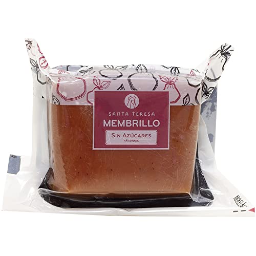 Santa Teresa - Dulce De Membrillo Sin Azúcares añadidos, Elaborado Solo Con Fruta Fresca. Sin Conservantes Ni Aditivos Artificiales. Carne De Membrillo Totalmente Natural. 220 Gr