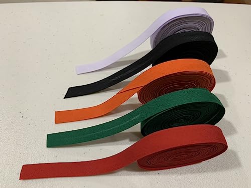 Bias Tape Double Fold 1/2 Inch X 10 Yard Polyester For Sewing Craft Binding Tape Hemming Sewing Seaming Piping Quilting Clothing Accessories Wrapping Crafts Cord Trim (Black) #TOP6