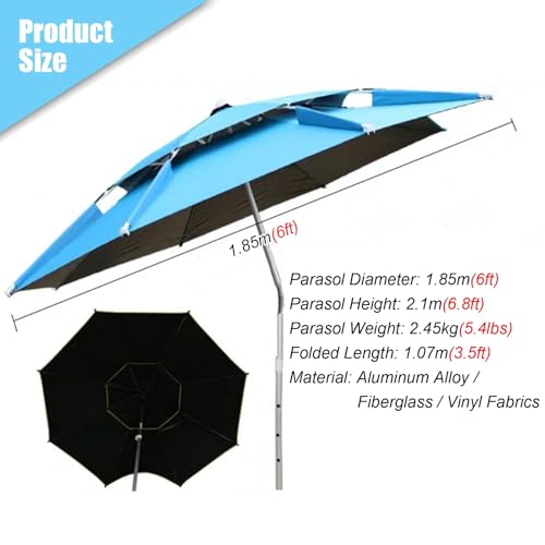QYQCXGL Heavy Duty Portable Lifeguard Chair with Sun Umbrella - Tall Observation Seat for Swimming Pools and Competitions - Life-Saving Referee Stand (150cm / 59\")